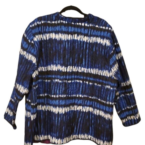 CATHERINE'S Printed Open Front Jacket - Size 3X - Picture 2 of 4